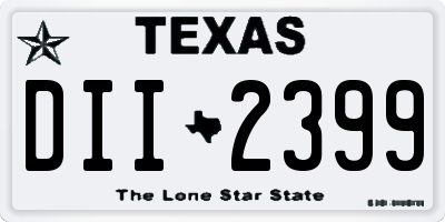 TX license plate DII2399