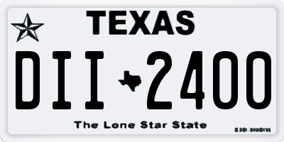 TX license plate DII2400