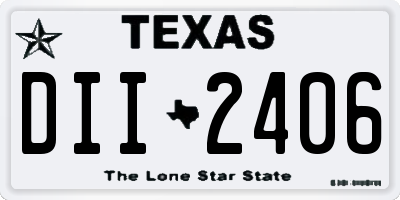 TX license plate DII2406