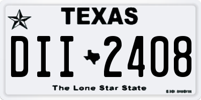 TX license plate DII2408