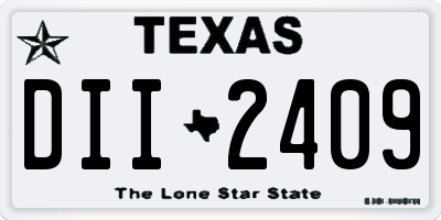 TX license plate DII2409