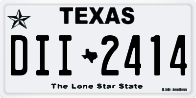 TX license plate DII2414
