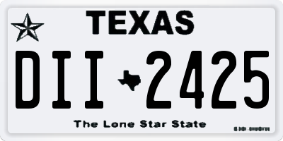 TX license plate DII2425