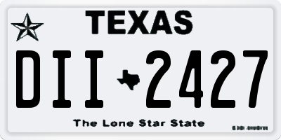 TX license plate DII2427