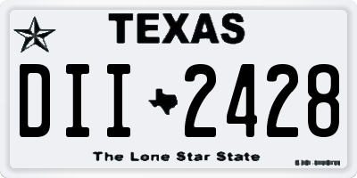 TX license plate DII2428