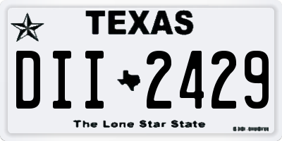 TX license plate DII2429