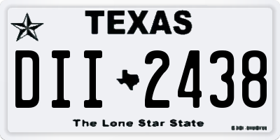TX license plate DII2438