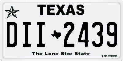 TX license plate DII2439