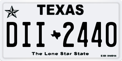 TX license plate DII2440
