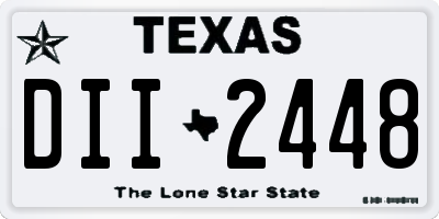 TX license plate DII2448