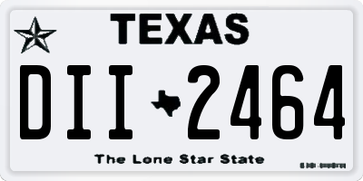 TX license plate DII2464