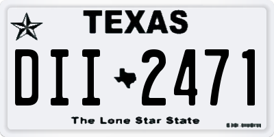 TX license plate DII2471