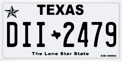 TX license plate DII2479