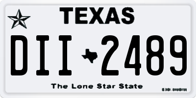 TX license plate DII2489