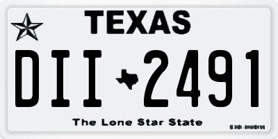 TX license plate DII2491