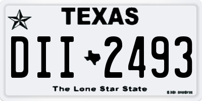 TX license plate DII2493