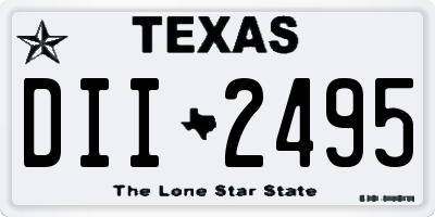 TX license plate DII2495