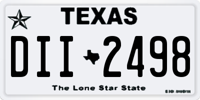 TX license plate DII2498