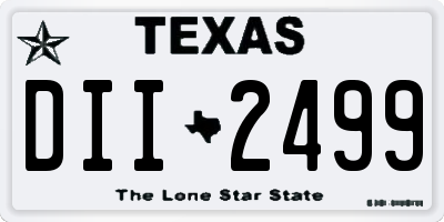 TX license plate DII2499