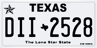 TX license plate DII2528