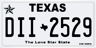 TX license plate DII2529