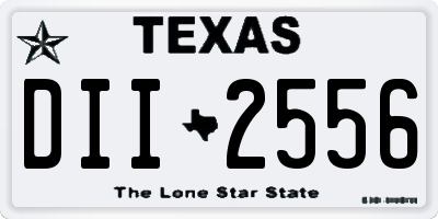 TX license plate DII2556