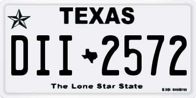TX license plate DII2572