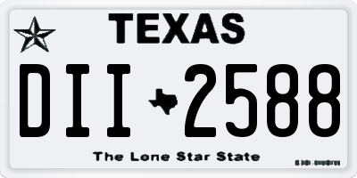 TX license plate DII2588