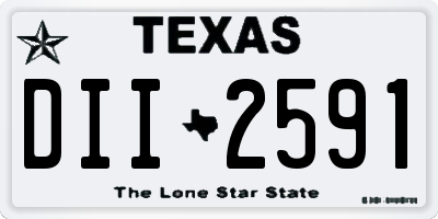 TX license plate DII2591