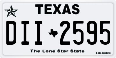 TX license plate DII2595
