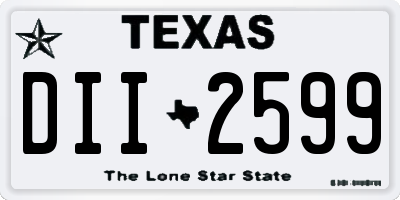 TX license plate DII2599