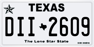 TX license plate DII2609