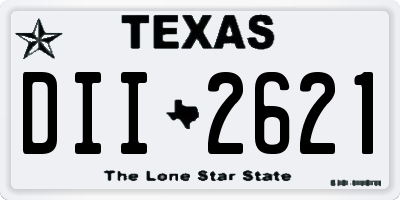 TX license plate DII2621