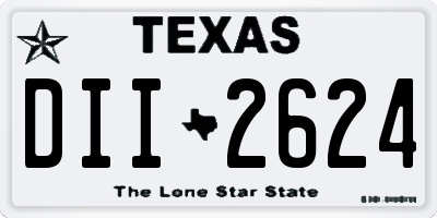 TX license plate DII2624