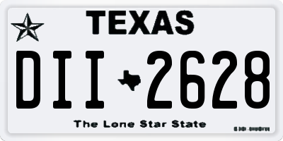 TX license plate DII2628