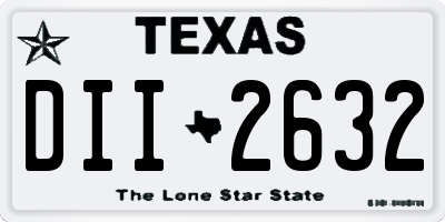 TX license plate DII2632