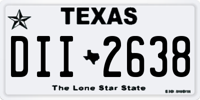 TX license plate DII2638
