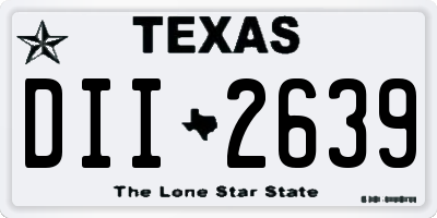 TX license plate DII2639