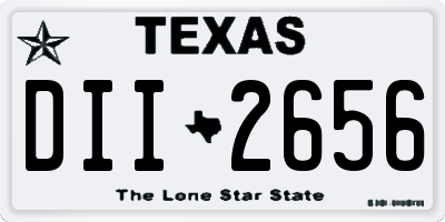 TX license plate DII2656