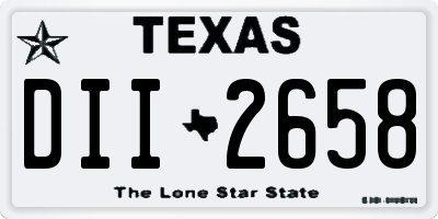 TX license plate DII2658