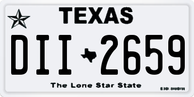 TX license plate DII2659