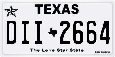 TX license plate DII2664