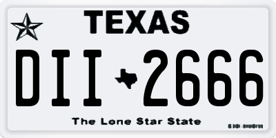 TX license plate DII2666