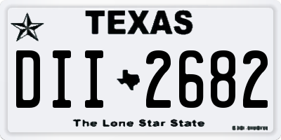 TX license plate DII2682
