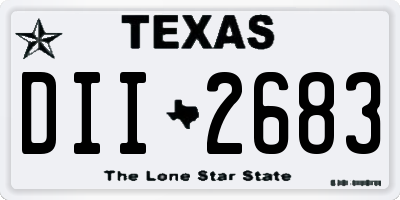 TX license plate DII2683