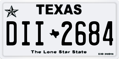 TX license plate DII2684