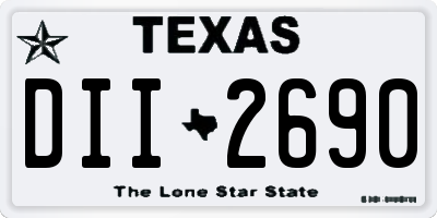 TX license plate DII2690