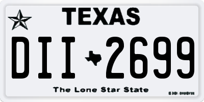 TX license plate DII2699