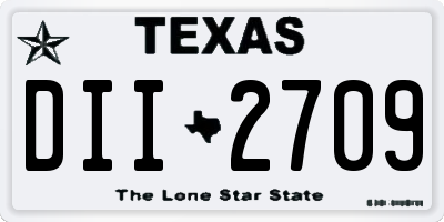 TX license plate DII2709