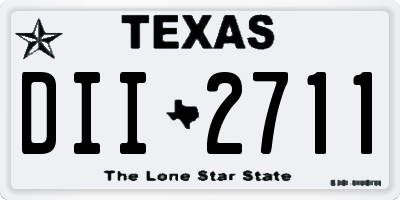 TX license plate DII2711